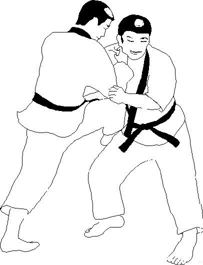 Plansa de colorat cu Judo 8 16
